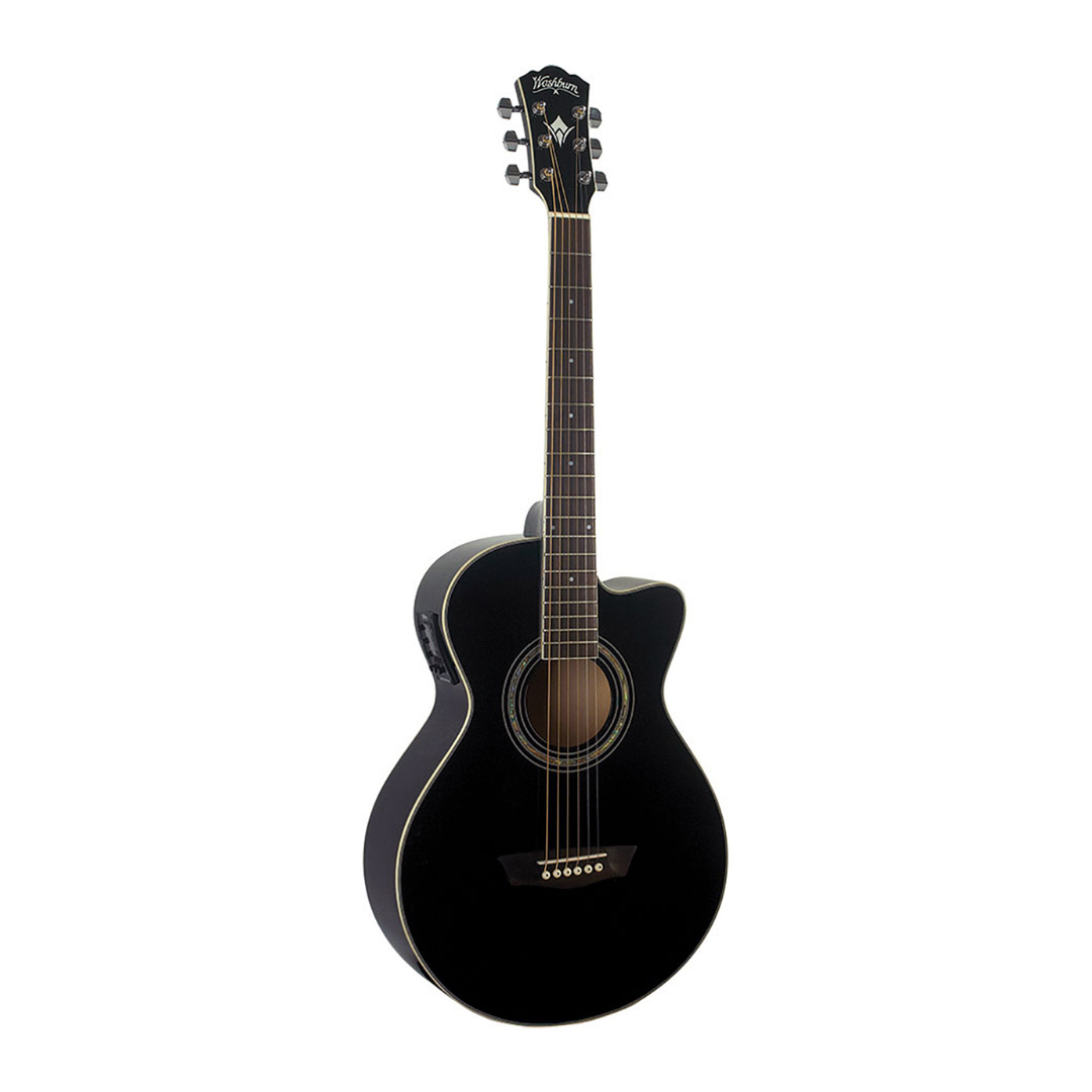 Guitarra Electroacústica Negra Washburn EA10 BLK