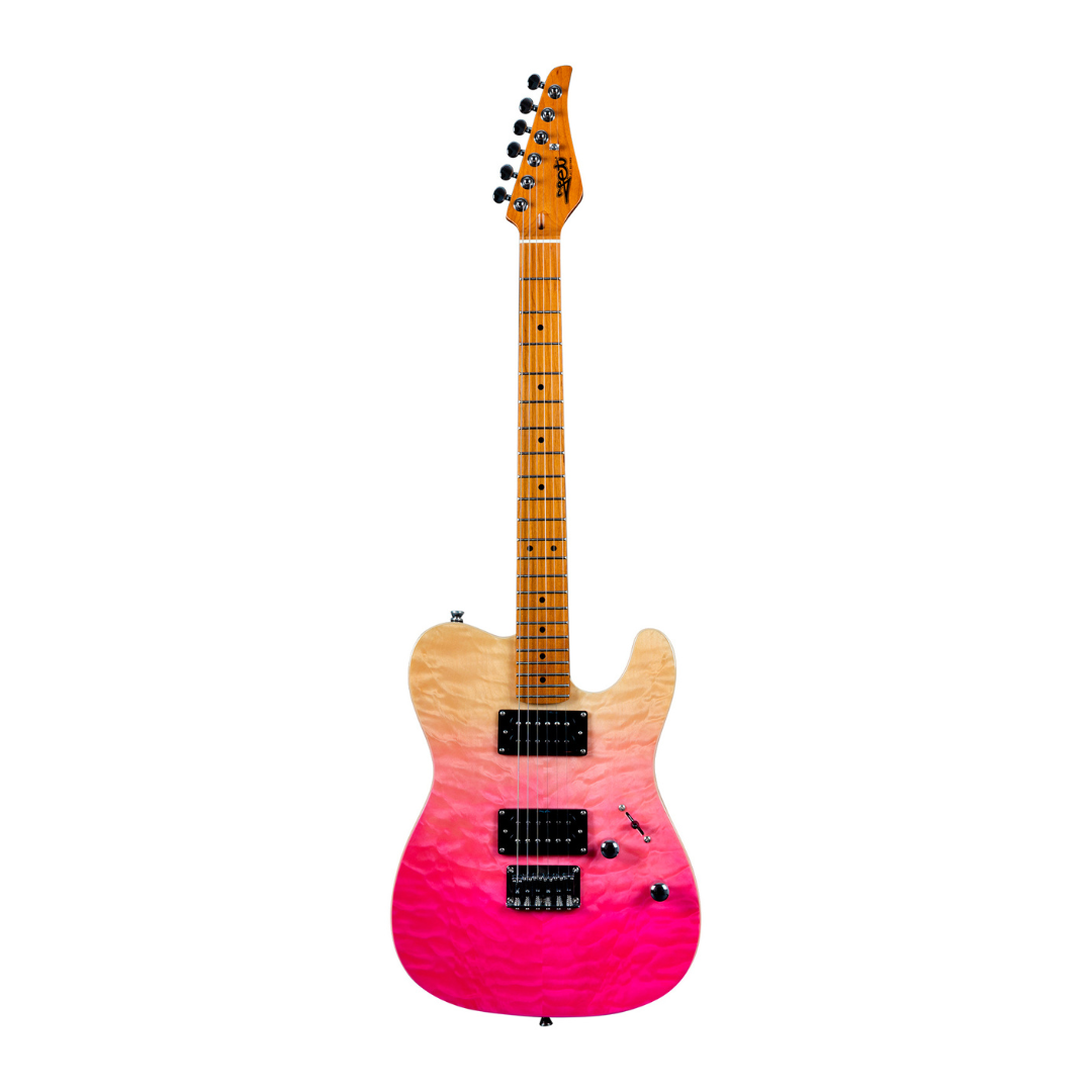 Guitarra Eléctrica Telecaster JET Color ROSA TRANSPARENTE JT450