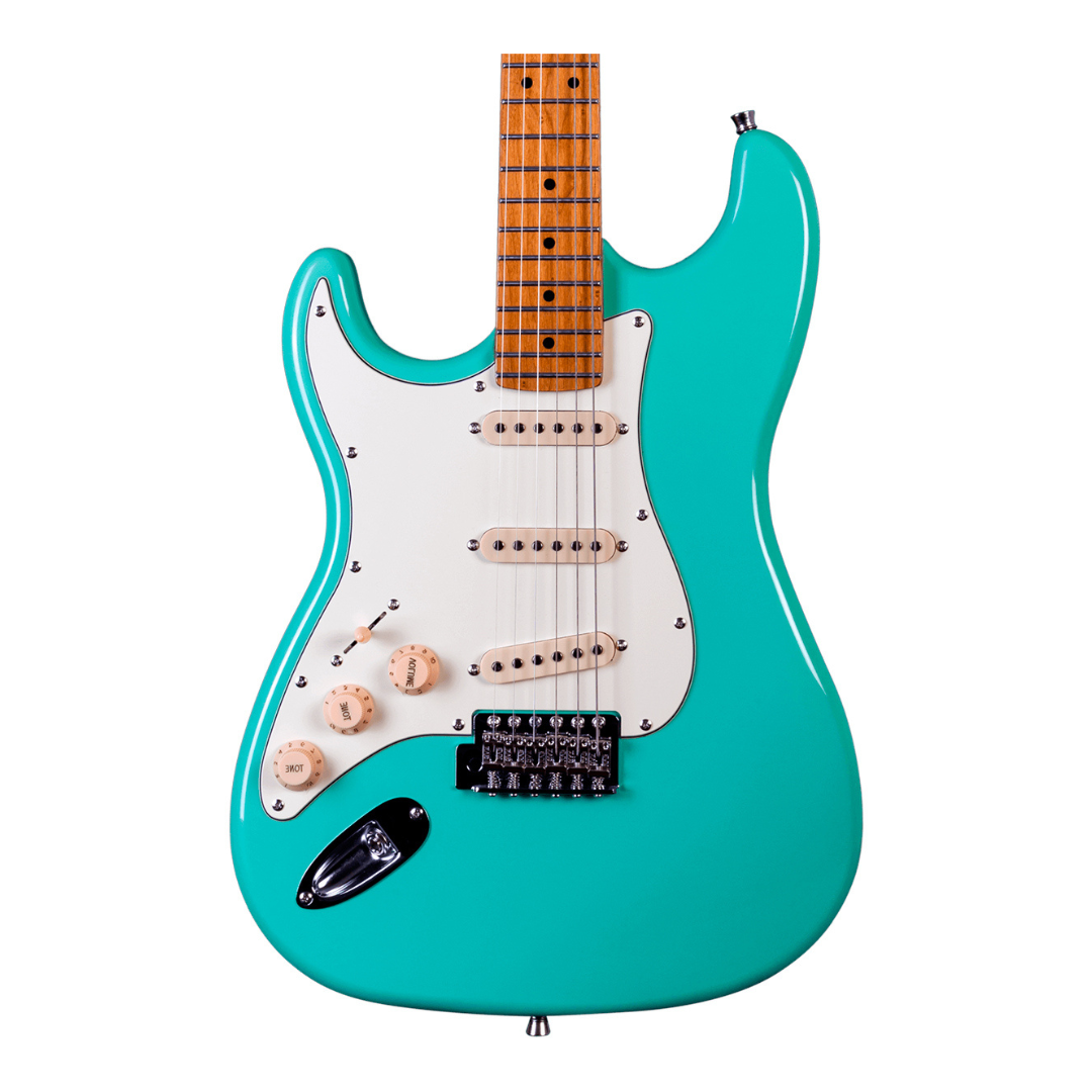 Guitarra Eléctrica Stratocaster JET Color VERDE ESPUMA JS-300 LH