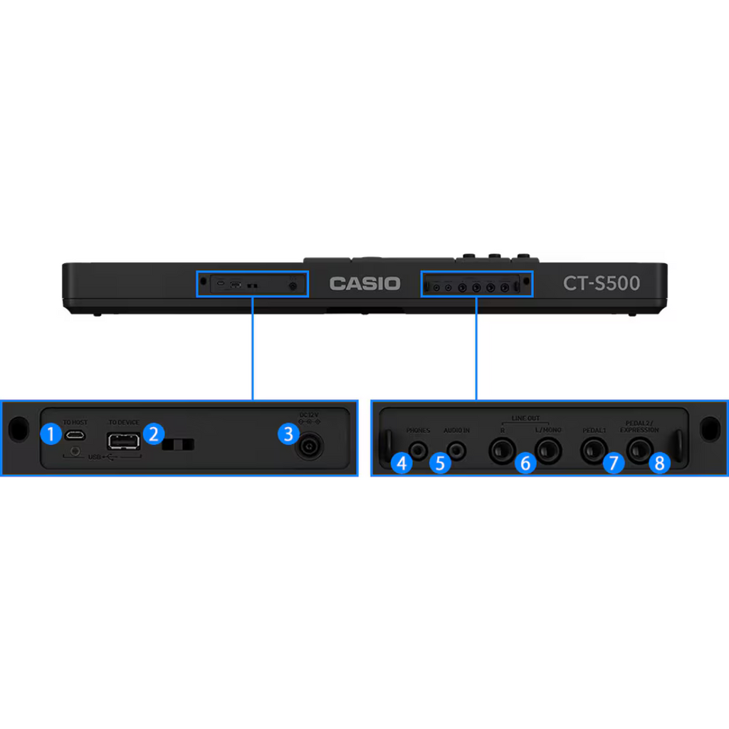Teclado Portátil Electrónico Casio CT-S500