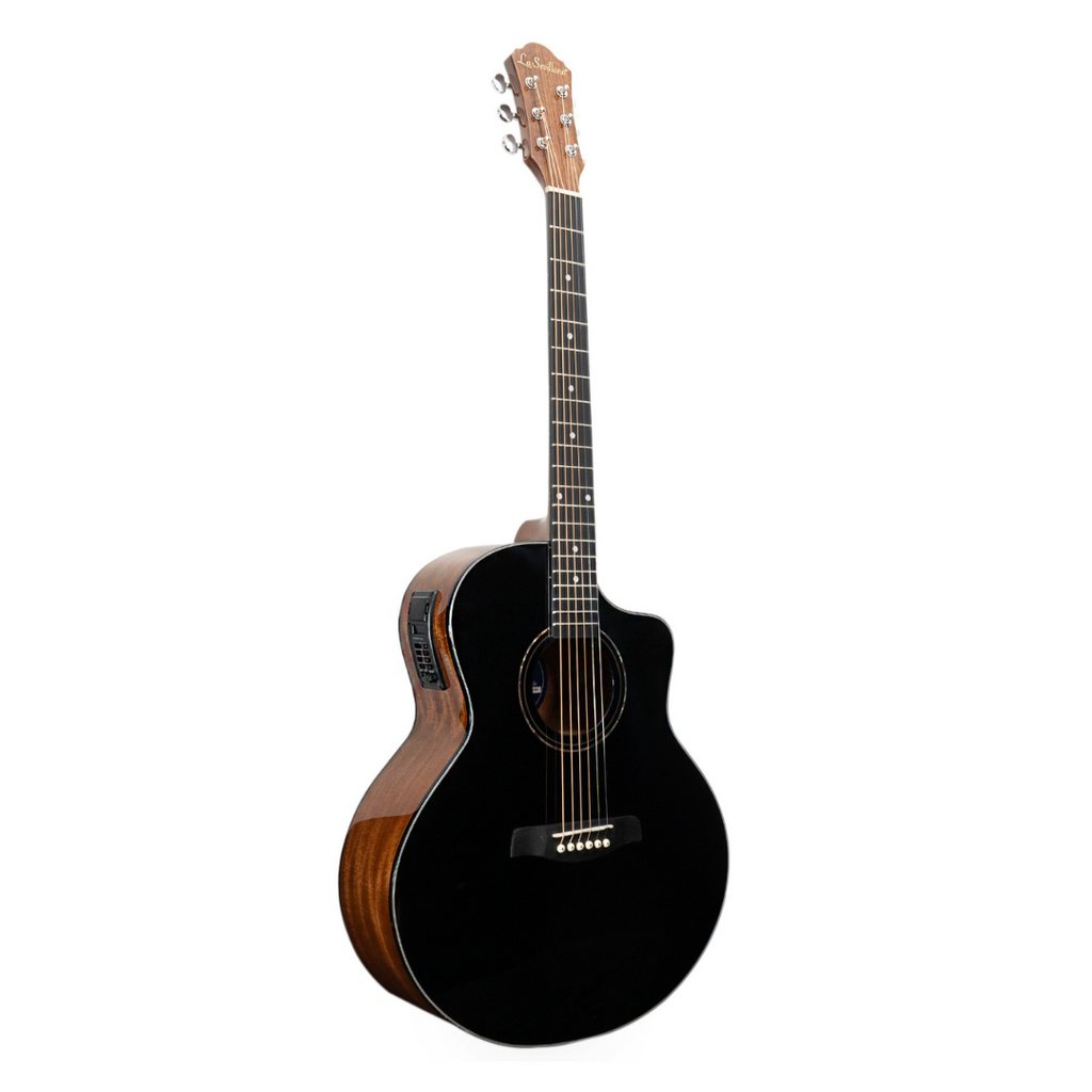 Guitarra Electrocústica Negra LA SEVILLANA GA-321CEQ BLK