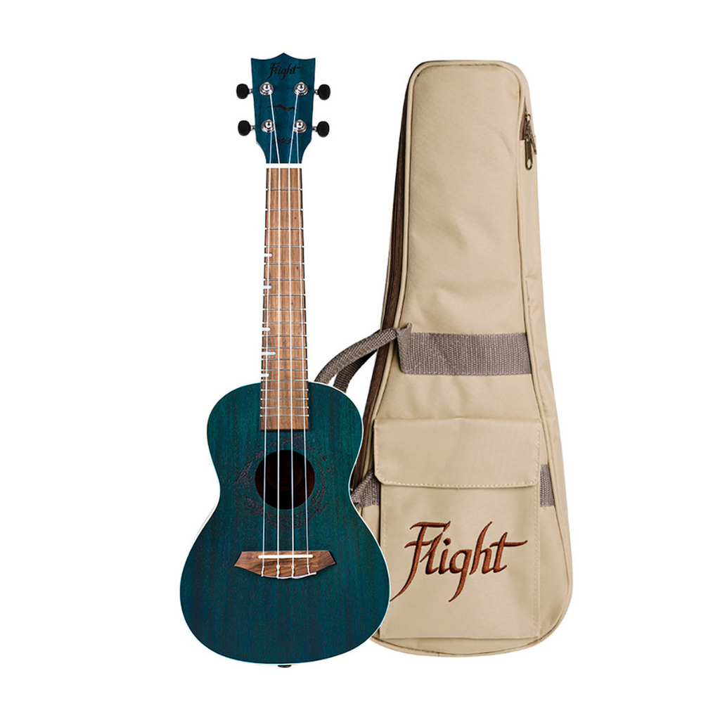 Ukelele Concierto FLIGHT DUC 380 TOPAZ AZUL