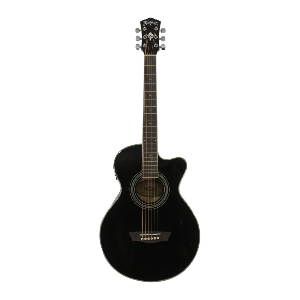 Guitarra Electroacústica Negra Washburn EA10 BLK