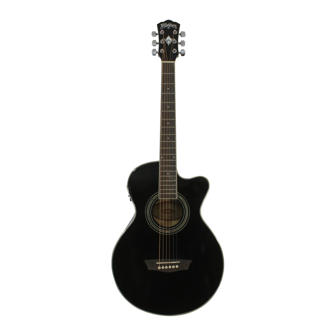 Guitarra Electroacústica Negra Washburn EA10 BLK