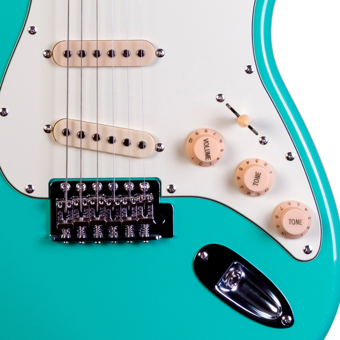 Guitarra Eléctrica Stratocaster JET Color VERDE ESPUMA JS-300