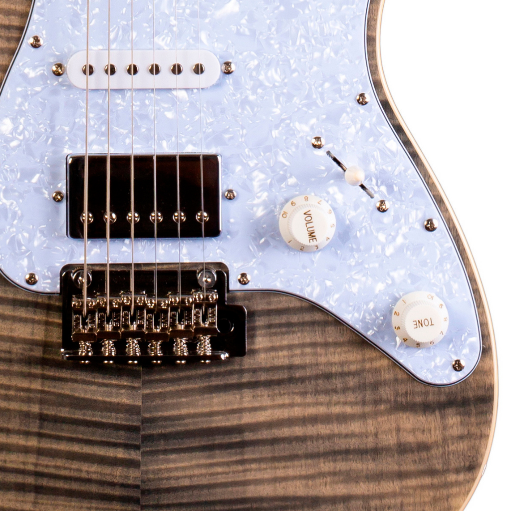 Guitarra Eléctrica Stratocaster JET Color NEGRO TRANSPARENTE JS-450