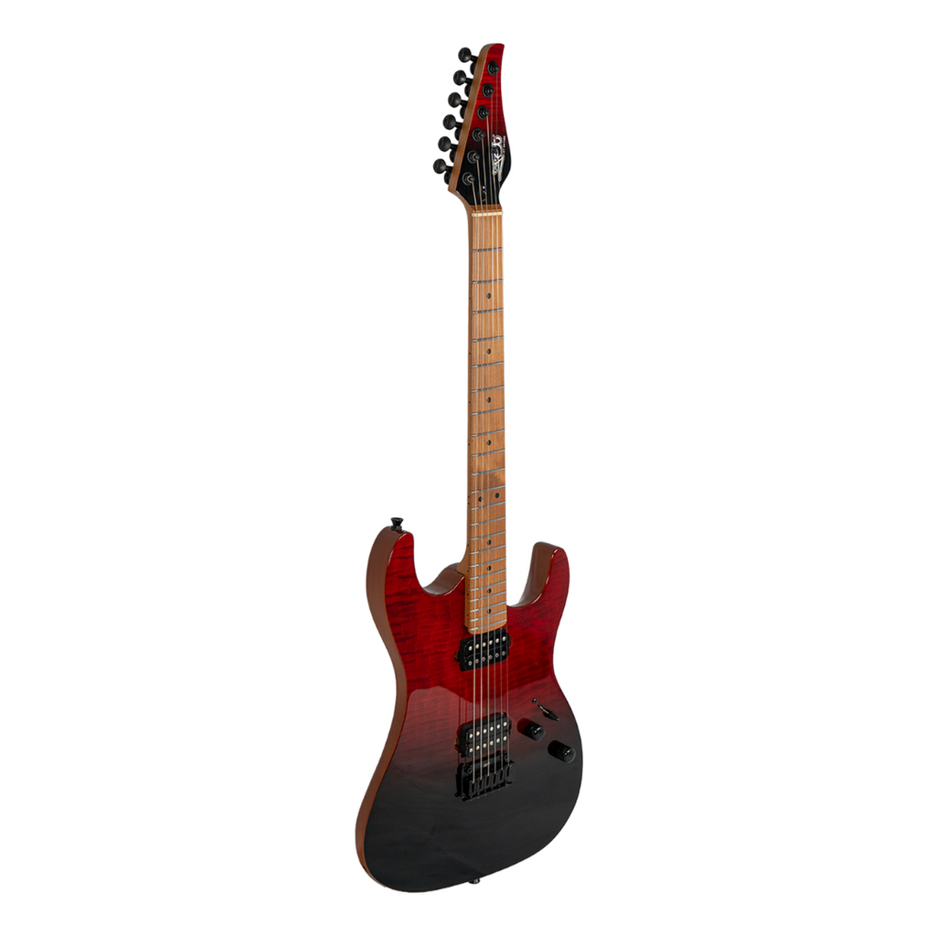 Guitarra Eléctrica JET Color ROJO TRANSPARENTE JS-1000V