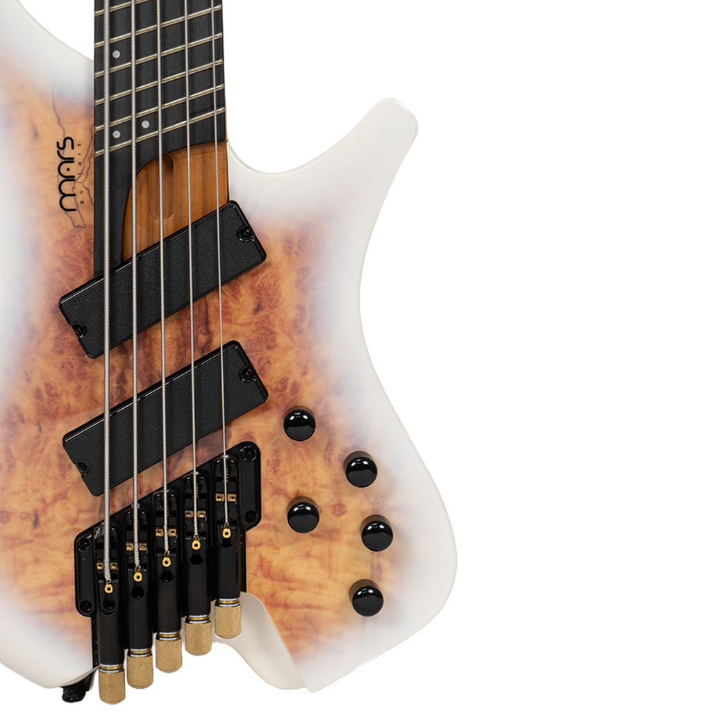 BAJO ELÉCTRICO MARS MOD. HEADLESS 5 MS WHITE BURST GLOSS