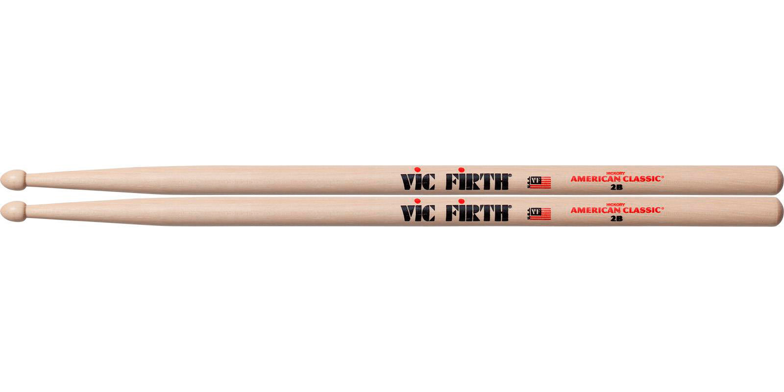 Pack baquetas 2B punta madera VicFirth